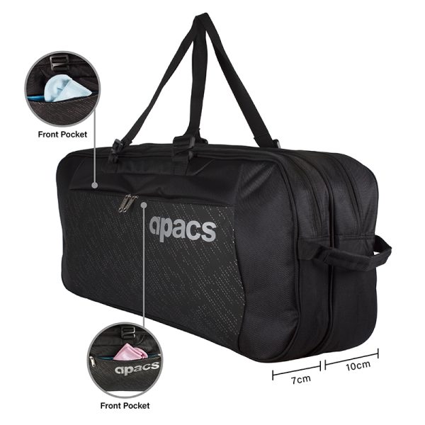 Apacs Badminton Kitbag BP-D3538 - BLACK - Image 2