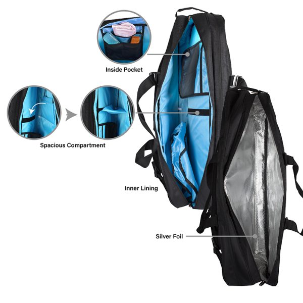Apacs Badminton Kitbag BP-D3538 - BLACK - Image 7