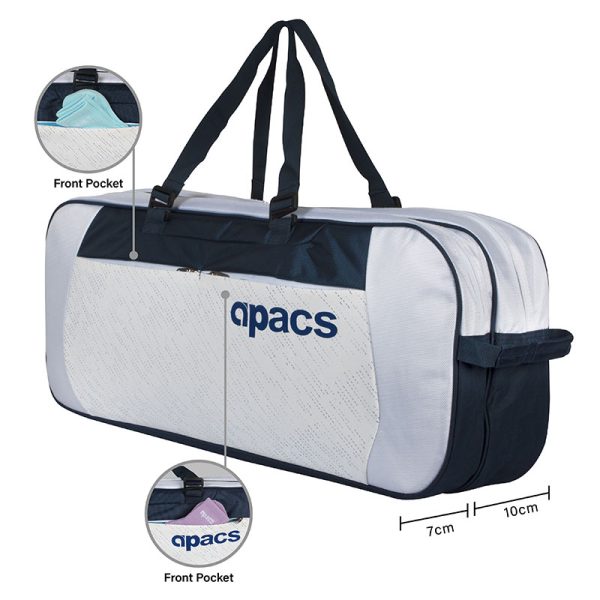 Apacs Badminton Kitbag BP-D3538 -  White - Image 2