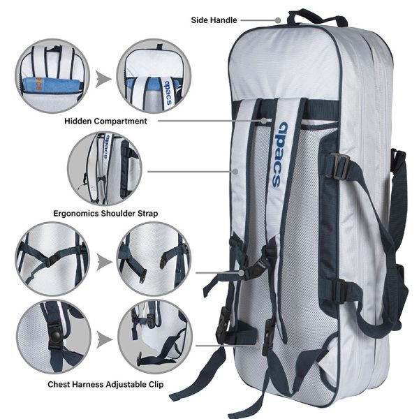 Apacs Badminton Kitbag BP-D3538 -  White - Image 8