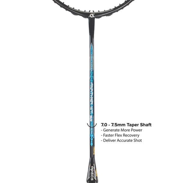APACS Badminton Racket FEATHER WEIGHT 55 - BLACK GLOSSY - Image 5